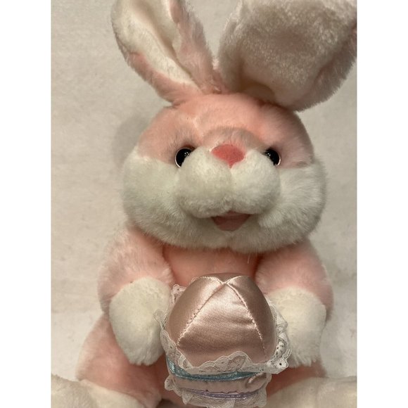 Cuddle Witt Rabbit Plush Satin Egg Easter Pink Eyes 16 inch - Picture 9 of 9